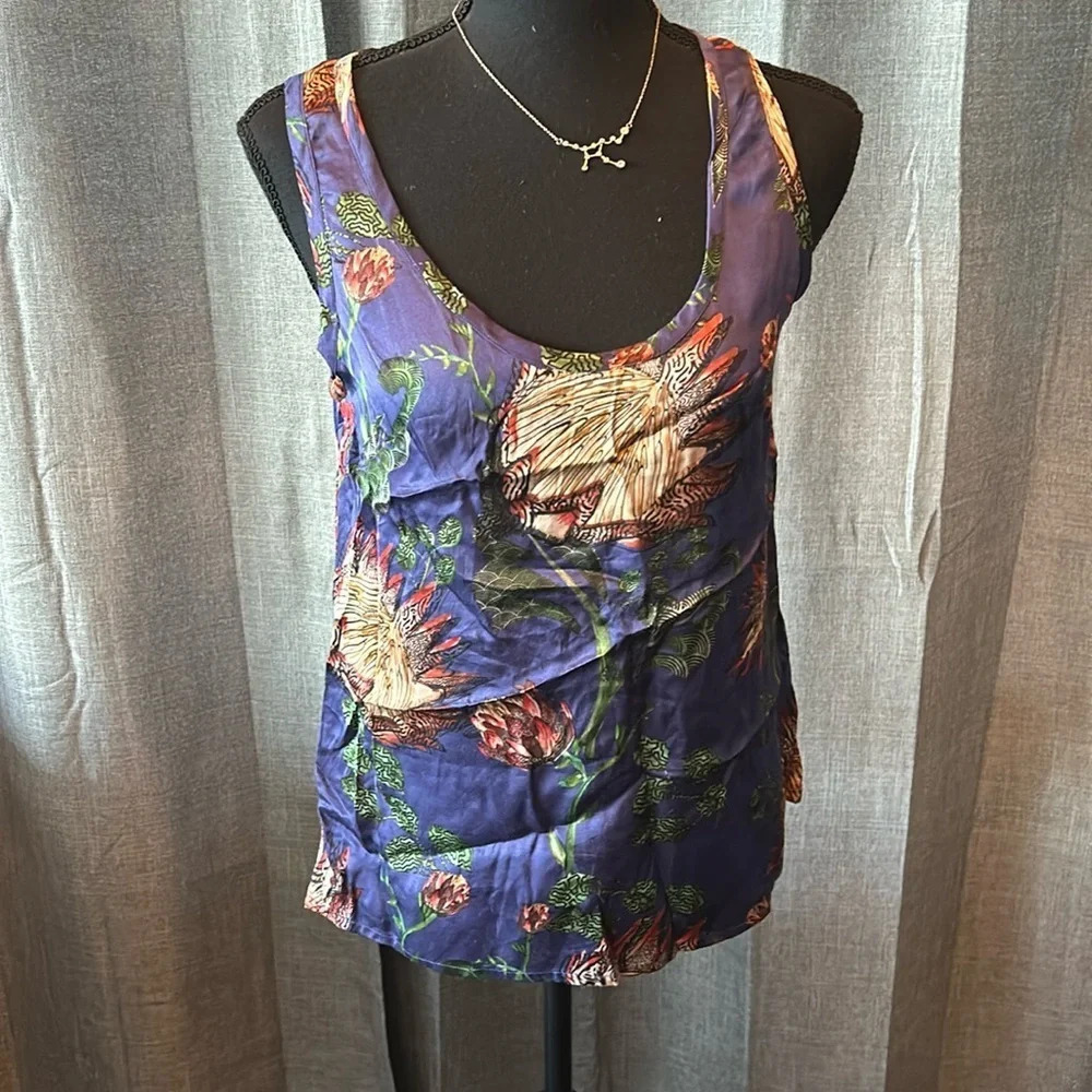 Purple floral The Sancy Tank Top
